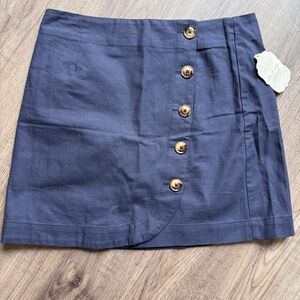 altar'd state Button Front Navy Skirt - New - Size Large